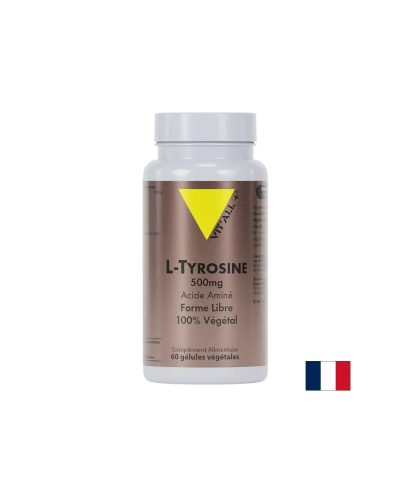 L-Тирозин – Фокус, енергия и подкрепа за щитовидната жлеза, 500 mg, 60 веган капсули