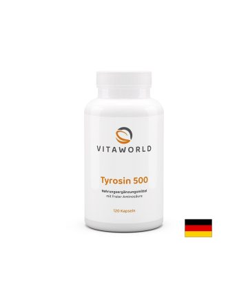 L-Тирозин – За синтеза на тиреоидни хормони и концентрация, 500 mg, 120 капсули