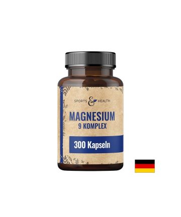Магнезий 200 mg (комплекс от 9 форми) + B6 и Пантотенова киселина – За мускули, енергия и нервна система, 300 капсули