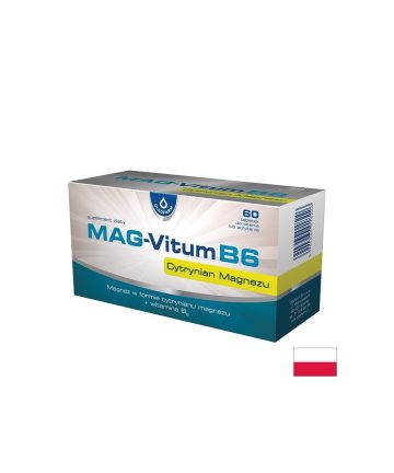 Магнезий 200 mg + Витамин B6 При крампи, стрес и нормализиране на сърдечния ритъм 60 таблетки