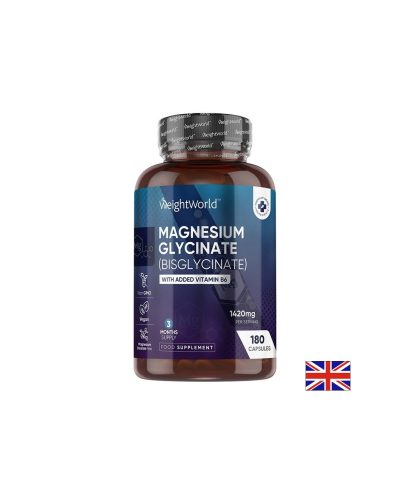 Магнезий бисглицинат 100 mg + Витамин B6 – Спокоен сън и нервна система, 180 капсули