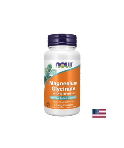 Магнезий (бисглицинат) 200 mg + BioPerine – Спокоен сън и устойчивост на стрес, 60 капсули