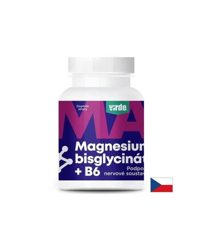 Магнезий (бисглицинат) 250 mg + Витамин B6 – Здрава мускулна функция и сърдечно-съдова система, 90 капсули