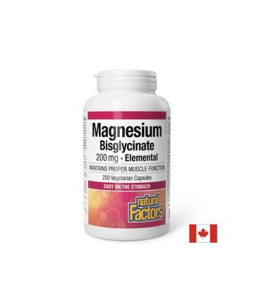 Магнезий бисглицинат 200 mg, 250 V капсули Magnesium Bisglycinate Pure Natural Factors
