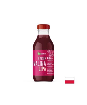 Малина + Липа – Успокоява гърлото и подкрепя имунитета, сироп 300 ml