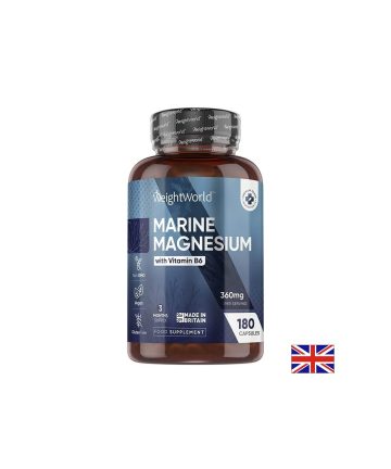 Морски магнезий 180 mg + Витамин B6 Мускулна функция 180 капсули