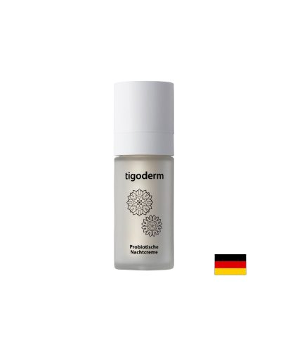 Нощен крем с пробиотичен фермент от Bacillus subtilis Tigoderm - Възстановяване и баланс на кожата през нощта, 30 ml