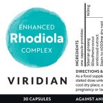 obogaten-rodiola-kompleks-s-zhenshen-ashvaganda-i shizandra-viridian 1 Обогатен Родиола комплекс с Женшен, Ашваганда и Шизандра - 30 капсули