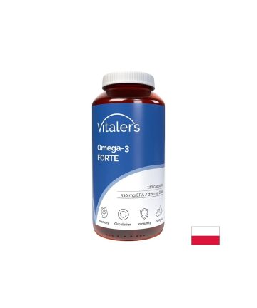 Омега 3 Форте 1000 mg (EPA 330 mg / DHA 220 mg) + витамин Е – Здраво сърце, остър ум и добро зрение, 120 капсули