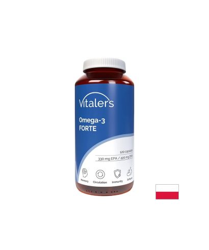 Омега 3 Форте 1000 mg (EPA 330 mg / DHA 220 mg) + витамин Е – Здраво сърце, остър ум и добро зрение, 120 капсули