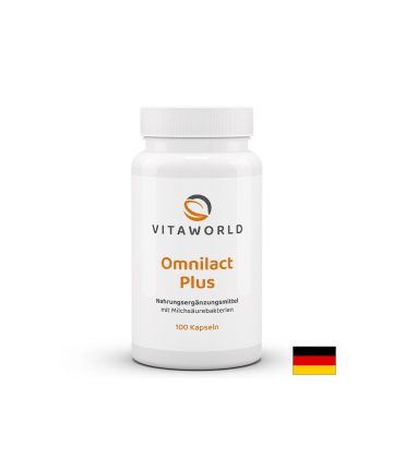 Omnilact Plus – 10 щама пробиотици + пребиотици за чревен баланс, 100 капсули