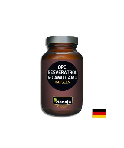 OPC 120 mg + Ресвератрол 200 mg + Каму каму 400 mg Антиоксидантна защита и анти-ейдж подкрепа 60 капсули