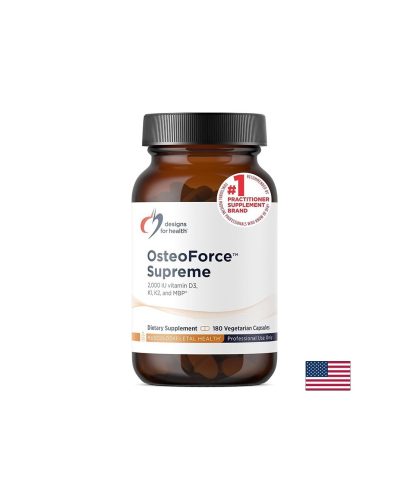 OsteoForce Supreme (Формула с калций, магнезий, витамин D3 и K2) – Костна плътност и минерализация, 180 капсули