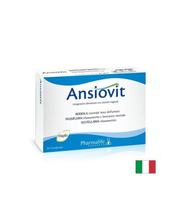 Пасифлора + Златен корен + Скутелария – При стрес и напрежение, Ansiovit, 30 таблетки