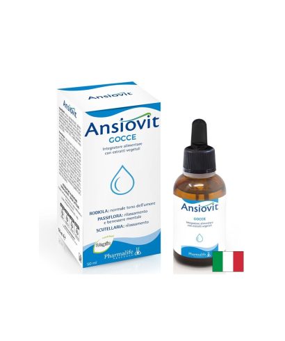 Пасифлора 240 mg + Златен корен + Скутелария – Срещу стрес и напрежение, Ansiovit, 50 ml капки