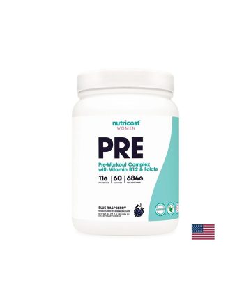 Pre-Workout - Енергиен метаболизъм (формула за жени), 330 g х 60 дози, прах, с вкус на синя малина