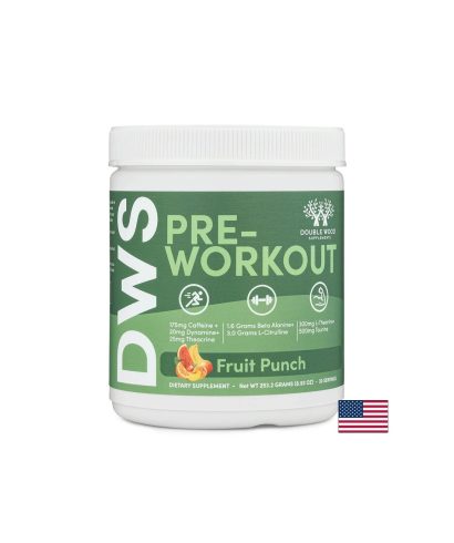 Pre-Workout L-Цитрулин 3000 mg + Бета аланин 1600 mg + Кофеин 175 mg – Енергия и издръжливост, плодов пунш, 253 g, 30 дози, прах