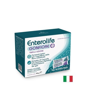Пробиотици 3 млрд. CFU + Храносмилателни ензими (DigeZyme®) 50 mg и Канела 100 mg – Enterolife DUO, 10+10 сашета