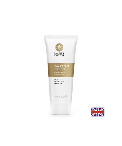 Слънцезащитен крем за лице SPF 50 с мед от Манука, 75 ml