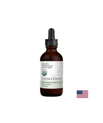 Щитовидна жлеза - Луголов разтвор (Йод + Калиев йодид), 1000 µg х 59.2 ml капки Earth Harmony Naturals