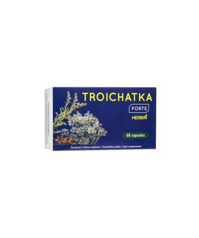 Troichatka Forte - Лен 800 mg + Ким 400 mg + Карамфил 200 mg – Чревен комфорт и храносмилателен баланс, 60 капсули