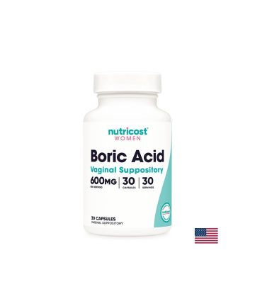 Вагинални инфекции - Борна киселина, 600 mg x 30 вагинални капсули Nutricost