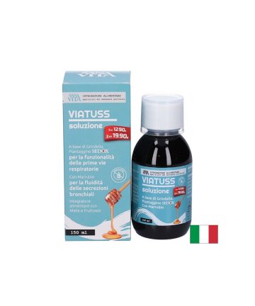 Viatuss успокояващ билков сироп с мед при кашлица и сухо гърло, 150 ml