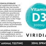 Витамин D3 2000iu спрей - 20мл Viridian