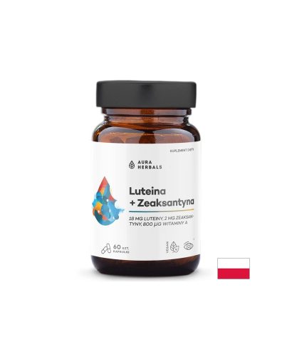 Лутеин 18 mg + Зеаксантин 2 mg Поддържане на зрението и защита от синя светлина 60 капсули