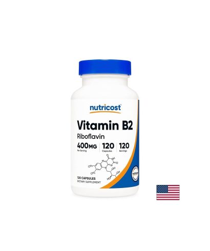Витамин B2 (рибофлавин) – Енергия и метаболизъм, 400 mg, 120 капсули