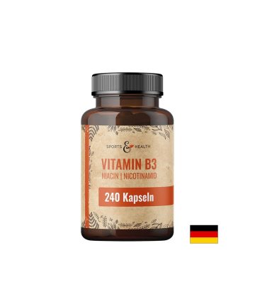 Витамин B3 – Енергия, метаболизъм и здрава кожа, 500 mg, 240 капсули