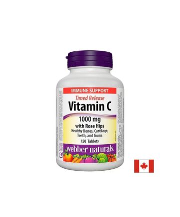 Витамин C 1000 mg + шипка x 150 таблетки, с удължено освобождаване Natural Factors