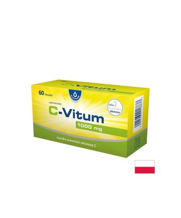 Витамин C Силна имунна защита и подкрепа за костите 1000 mg, 60 капсули