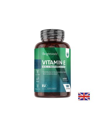 Витамин E 400 IU / 268 mg – Антиоксидантна защита и сърдечно здраве, 180 капсули