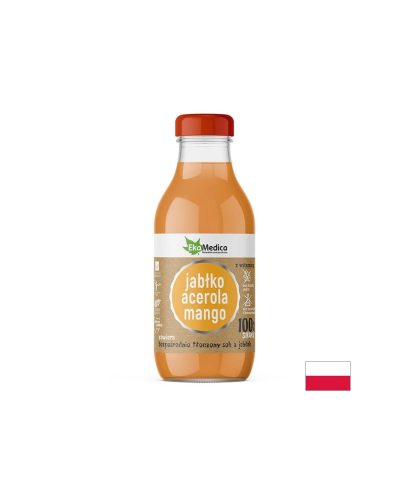 Ябълка + Ацерола + Манго – Силен имунитет и тонус, сок 300 ml