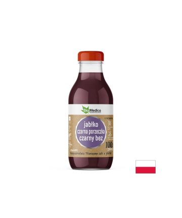 Ябълка + Касис + Черен бъз – Имуностимулант с витамин C, сок 300 ml