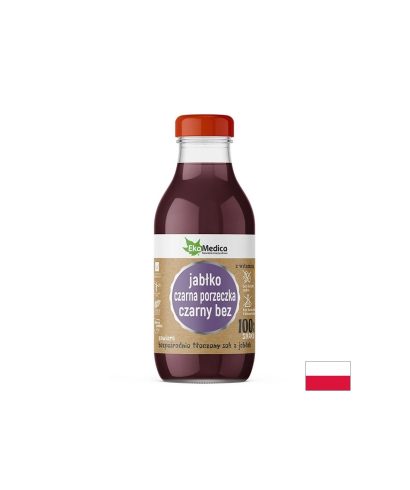 Ябълка + Касис + Черен бъз – Имуностимулант с витамин C, сок 300 ml