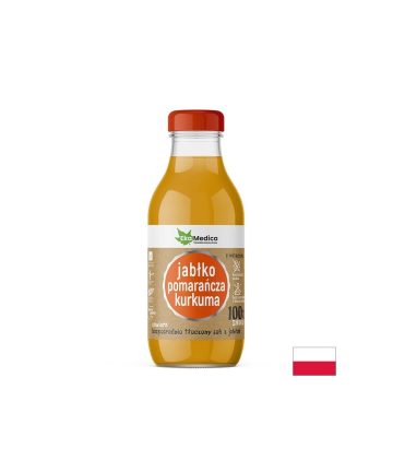 Ябълка + Портокал + Куркума – Тонус и антиоксидантна подкрепа, сок 300 ml
