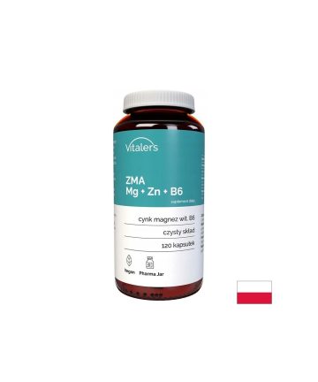 ZMA – Магнезий 240 mg + Цинк 15 mg + Витамин B6 10 mg - Възстановяване, сън и мускулна сила, 120 капсули