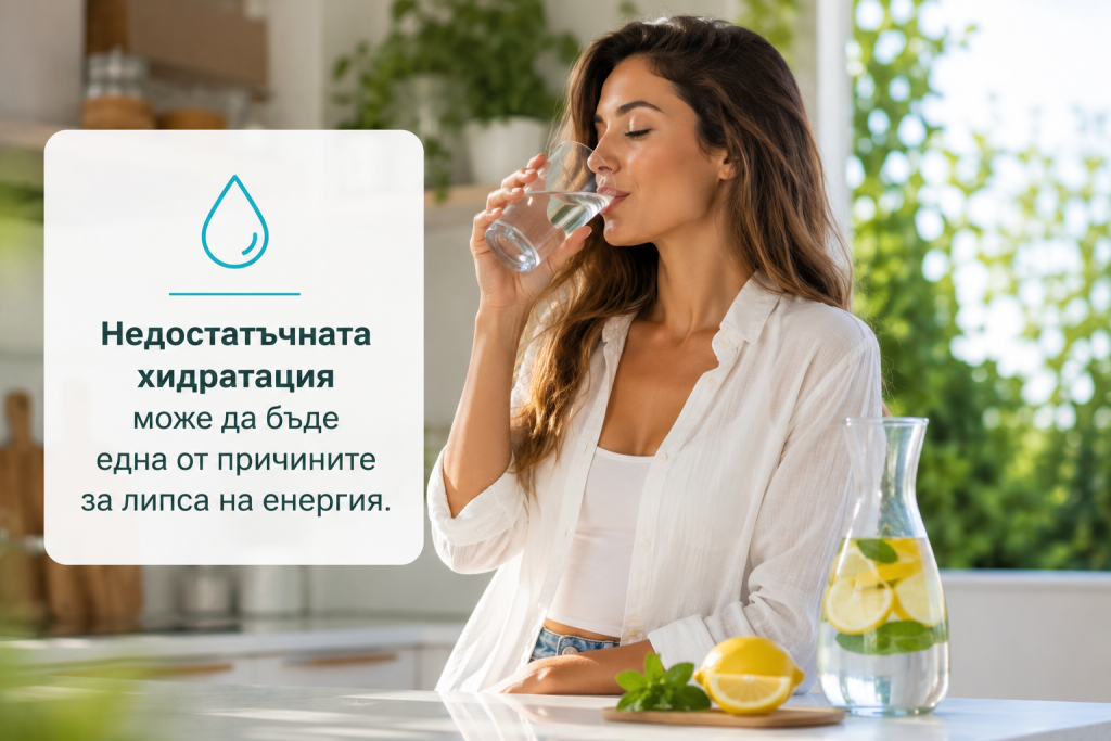 Недостатъчната хидратация може да бъде причина да се чувстваме уморени въпреки че спим достатъчно