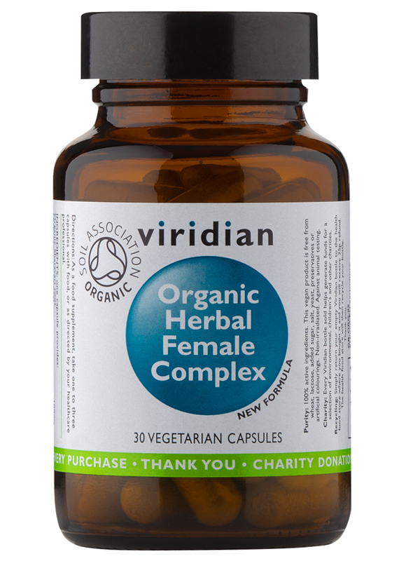 Viridian Organic Herbal Female Complex – органичен билков комплекс за жени, 30 вегетариански капсули
