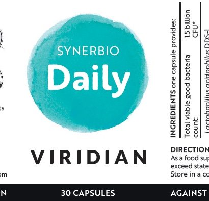 Viridian Synerbio Daily – синбиотик с пробиотици и пребиотици, 30 капсули
